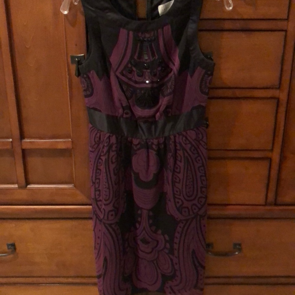 Jodi Arnold/The Limited purple black beaded dress